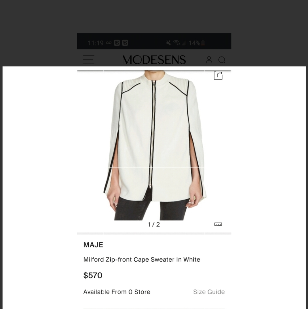 Maje cape sweater